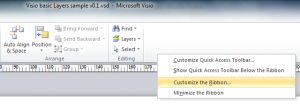 Visio Customize the Ribbon