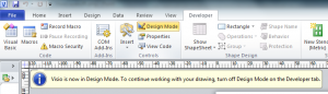 Visio Design Mode