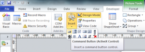 Visio Insert Command Button