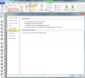 Visio Macro Security