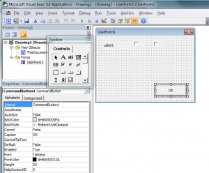 Visio add User Form Controls 2