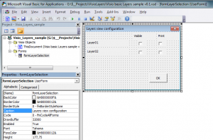 Visio layers view selection User Form