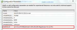 NetScaler VPX machine settings